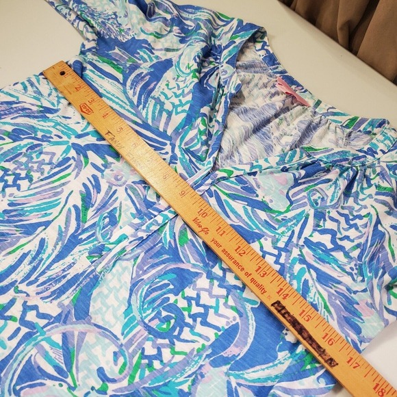 Lilly Pulitzer Women Meg‎ Tunic Top Size XS Lightweight Stretch V-Neck Resort - Picture 11 of 14
